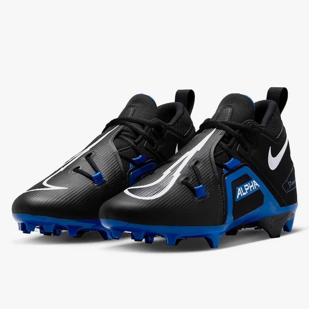 Nike Alpha Menace Pro 3 Mid Football Cleats Black/Royal